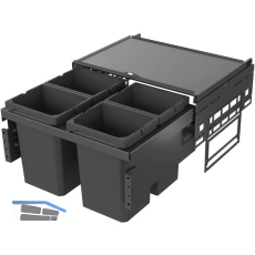 VS ENVI Space Abfalltrennsystem KB 600 mm 4 x 10 Liter Lava