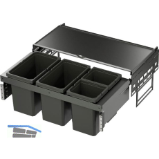 VS ENVI Space Abfalltrennsystem KB 900 mm 2 x 10 Liter/2 x 22 Liter Lava