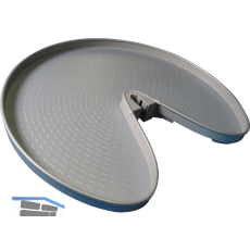 NINKA 3/4-Kreis Schwenkboden ProArc KB 800 mm Kunststoff Alugrau