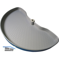 NINKA Halbkreis-Schwenkboden ProArc Kunststoff Alugrau