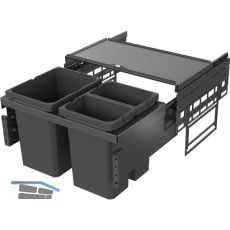 VS ENVI Space S Abfalltrennsystem KB 600 mm 15,5/2 x 75 L Lava