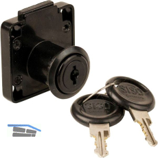 SISO Zylinder Kastenschloss 850 Lade gleichsperrend, Zamak schwarz