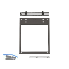 PEKA Unterschrankauszug Slim Typ 550, LH 610 mm, Stahlblech Anthrazit