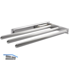Geschirrtuch-Auszug Pluto 3-armig 325 mm Alu eloxiert gl�nzend