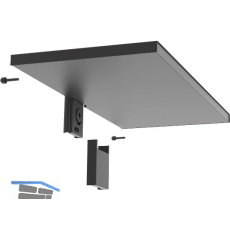 PEKA Metalltablar 550 x 250 mm Pecasa Stahlblech mit Feinstruktur schwarz