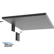 PEKA Metalltablar 550 x 400 mm Pecasa Stahlblech mit Feinstruktur schwarz