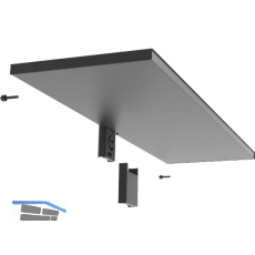 PEKA Metalltablar 850 x 250 mm Pecasa Stahlblech mit Feinstruktur schwarz