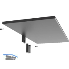 PEKA Metalltablar 850 x 400 mm Pecasa Stahlblech mit Feinstruktur schwarz