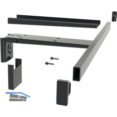 PEKA Kleiderstange 550 mm Pecasa Stahlblech mit Feinstruktur schwarz