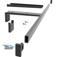 PEKA Kleiderstange 850 mm Pecasa Stahlblech mit Feinstruktur schwarz