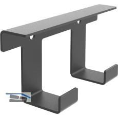 PEKA Hakenleiste 2 Haken Pecasa Stahlblech mit Feinstruktur schwarz