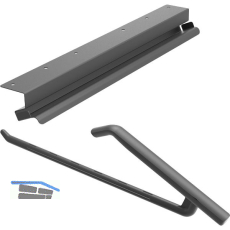 PEKA Hosenhalter-Set 550 mm Pecasa Stahlblech mit Feinstruktur schwarz