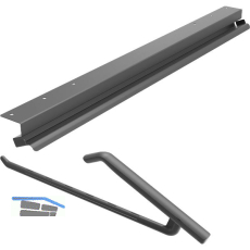 PEKA Hosenhalter-Set 800 mm Pecasa Stahlblech mit Feinstruktur schwarz