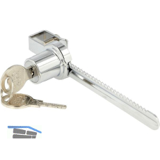 SISO Zylinder Glasschiebet�rschloss 750 verschiedensperrend, Stahl verchromt