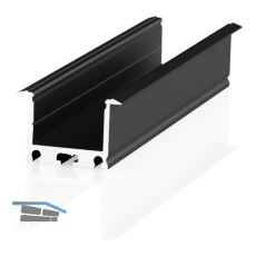 BILTON Aluminium Einbauprofil XT01, schwarz eloxiert, auf Ma� ohne Abdeckung