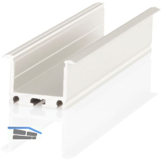 BILTON Aluminium Einbauprofil XT01, eloxiert, 3000 mm ohne Abdeckung