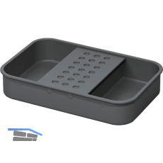 NINKA Schale Bio klein eins2top 4,2/5,5/8 Liter Dunkelgrau