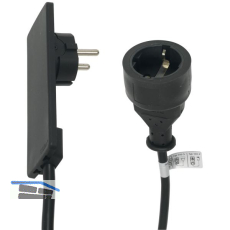 EVOline Plug-Verl�ngerung mit Schukokupplung, Kunststoff schwarz
