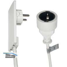EVOline Plug-Verl�ngerung mit Schukokupplung, Kunststoff wei�
