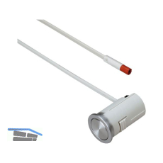 ELEKTRA Druckschalter 230 V, 1-polig, mit 1000 mm Anschlussleitung, vernickelt