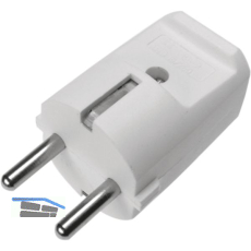 Schutzkontakt-Stecker, 2-polig + Erdung, 10/16 A, 250 V, Kabeleinf�hrung zentral
