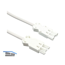 Verbindungsleitung mit Stecker und Ger�tekupplung GST18, 300 mm, wei�