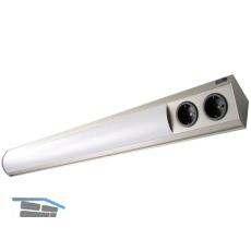 WIPO Unterbauleuchte Corner Compact LED 1160mm mit Steckdose, Edelstahl Effekt