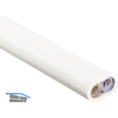 Zuleitungskabel 2-polig, 2 x 1,50 / HO3VH-H, L 50 m, wei�
