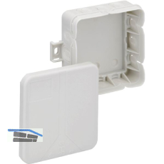 Verbindungsdose Q12, mit integrierter Zugentlastung, 85 x 85x 37 mm grau