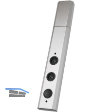 WIPO Steckdosenleiste Power-Turm 2, 2 Schukosteckdosen, Edelstahl