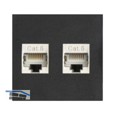 EVOline Wechselmodul 2xRJ45 CAT6, schwarz