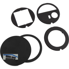 BACHMANN Pix Deckelset mit Schwenkdeckel und Zierring schwarz