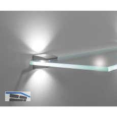 FURNIKA LED-Glasklemmtr�ger ZETA 3S Touch 1,2 W, Zamak alufarbig