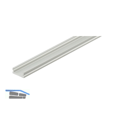 BILTON Aluminium Aufbauprofil CT02 eloxiert, auf Ma� geschnitten, ohne Abdeckung