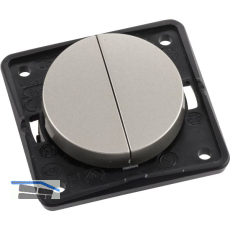 BERKER Integro Flow/Pure Serienschalter Edelstahl Effekt