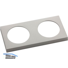 BERKER Integro Pure Rahmen 2-fach Edelstahl Effekt lackiert