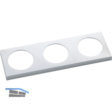 BERKER Integro Pure Rahmen 3-fach chrom matt galvanisiert
