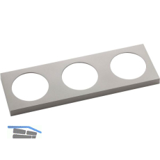 BERKER Integro Pure Rahmen 3-fach Edelstahl Effekt lackiert