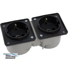 BERKER Integro Doppelsteckdose anthrazit ohne Rahmen