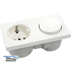 BERKER Integro Pure Schalter polarwei� gl�nzend + Steckdose polarwei�