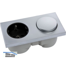 BERKER Integro Pure Schalter chrom matt + Steckdose schwarz