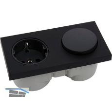 BERKER Integro Pure Schalter schwarz matt + Steckdose schwarz
