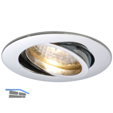 Deckeneinbauleuchte Rund H 230 V, max. 50 Watt, � 88 mm, verchromt