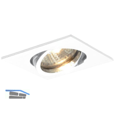 Deckeneinbauleuchte Quad H 230 V, max. 50 Watt, 82x82 mm, wei�