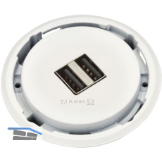 EVOline One 2fach USB Charger A+A wei� DM 59 mm
