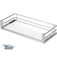 VS SUB Side Ablage-Set Artline 90� KB 300 mm Silber/Wei�/Glas satiniert