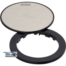 EVOline One Abdeckring mit Drehdeckel schwarz/Edelstahl