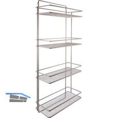 VS Besenschrankhalterung 395 x 922 x 175 mm Stahldraht Silber