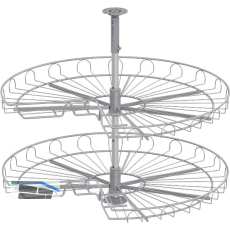 VS COR Wheel Eckschrank-Drehboden 3/4-Kreis Set Classic 820 mm Silber