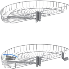 VS COR Wheel Eckschrank-Drehboden 2/4-Kreis Set Classic 700 mm Silber